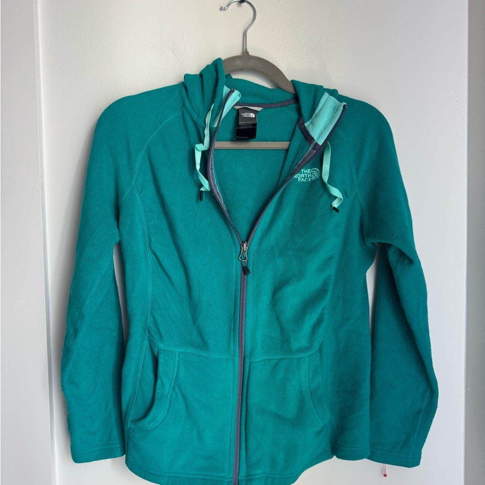 The North Face blue Fleece full zip sweater